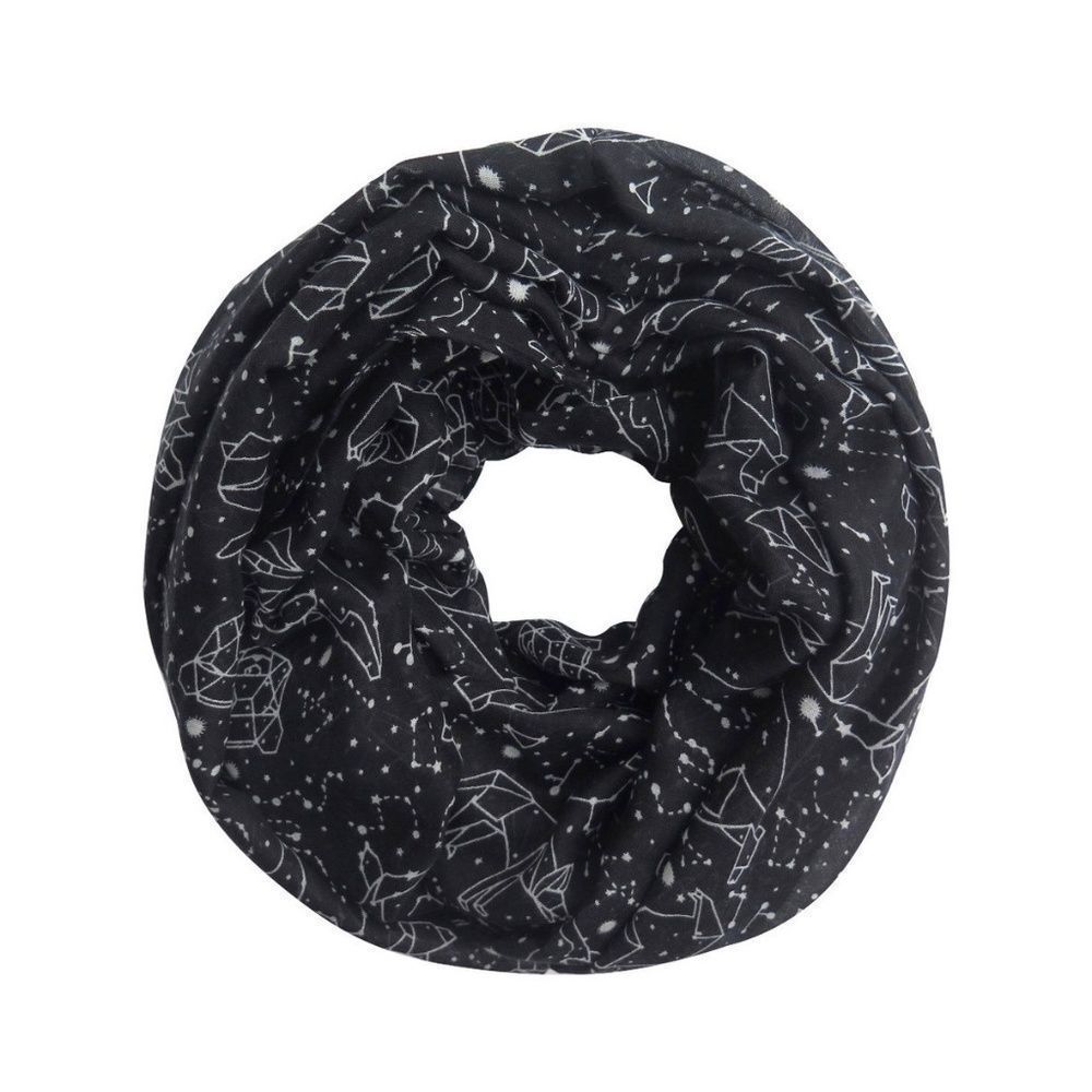 Black Constellation Infinity Scarf